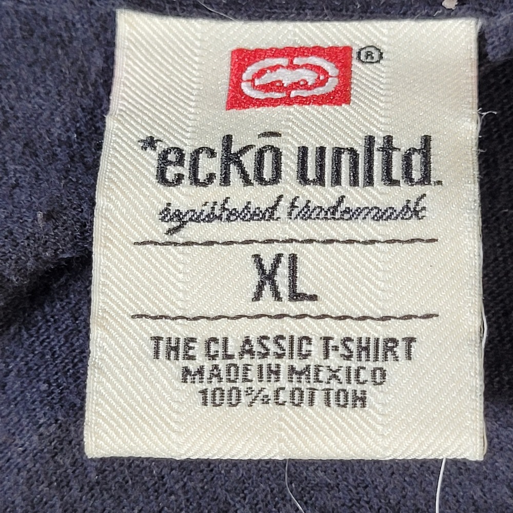 Ecko Unltd T-Shirt Mens XL Black Graphic Print Streetwear Urban Cotton Tee - Picture 8 of 13